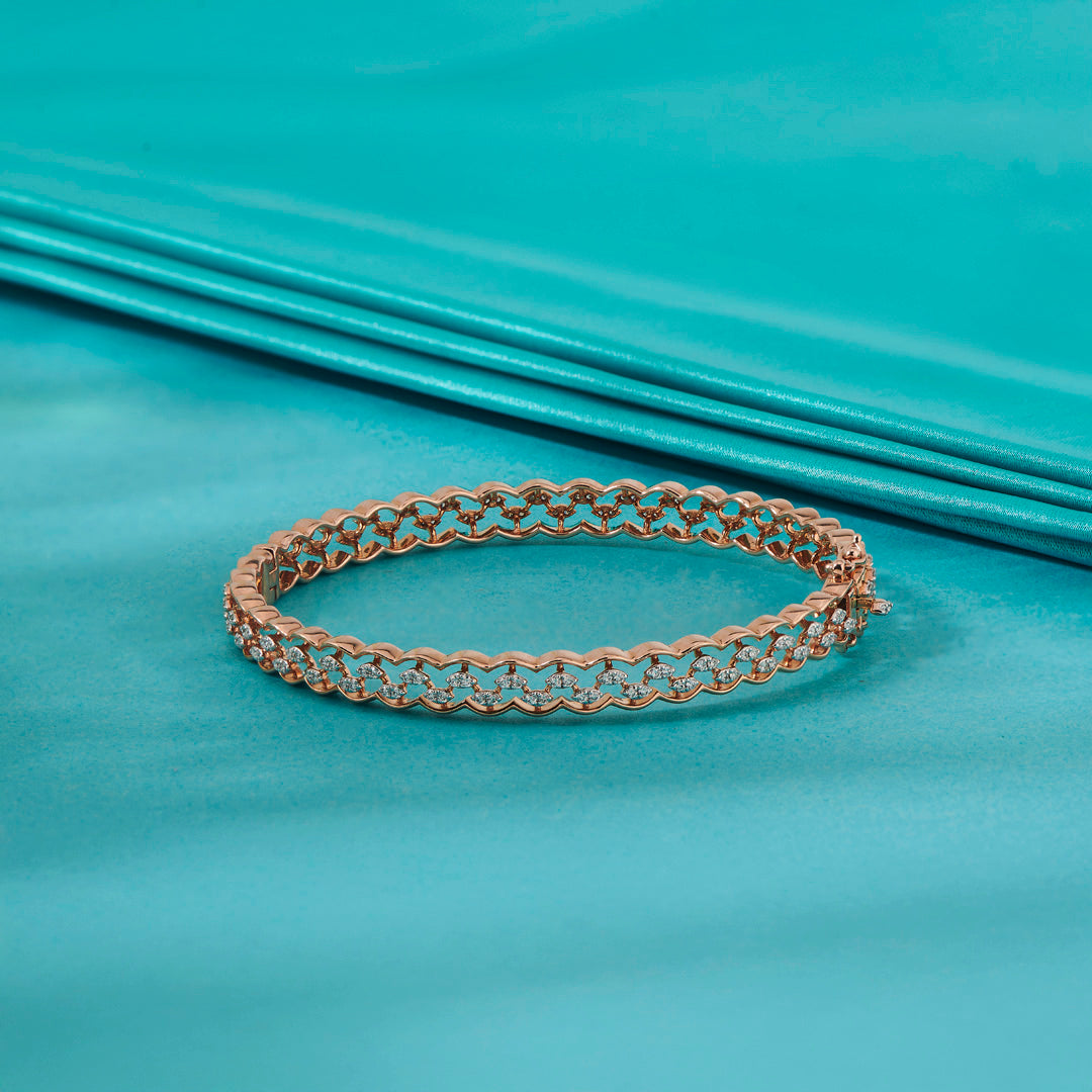 Miraya Grid Diamond Bangle