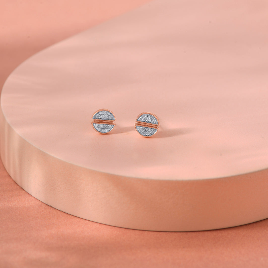 Circa Disc Diamond Earring