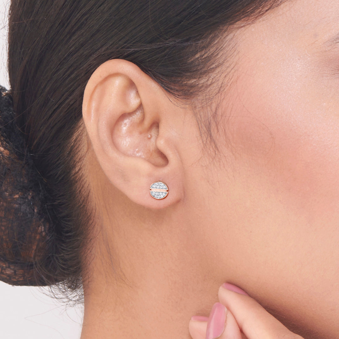 Circa Disc Diamond Earring