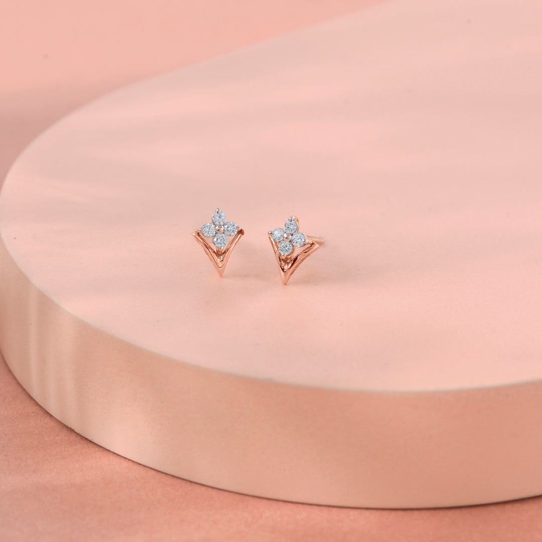 Floretta Edges Diamond Earring