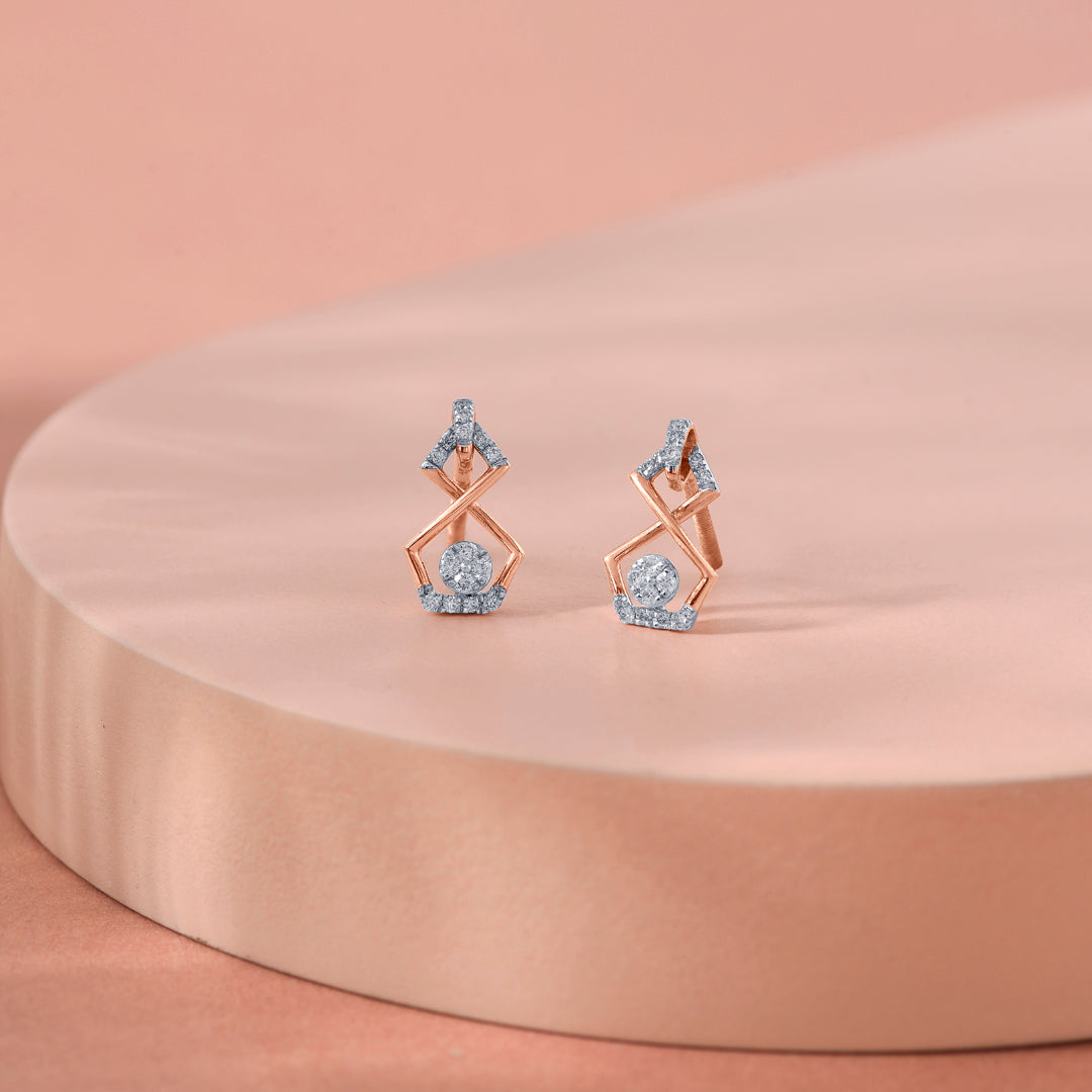 Orbit Radiance Studs Diamond Earring