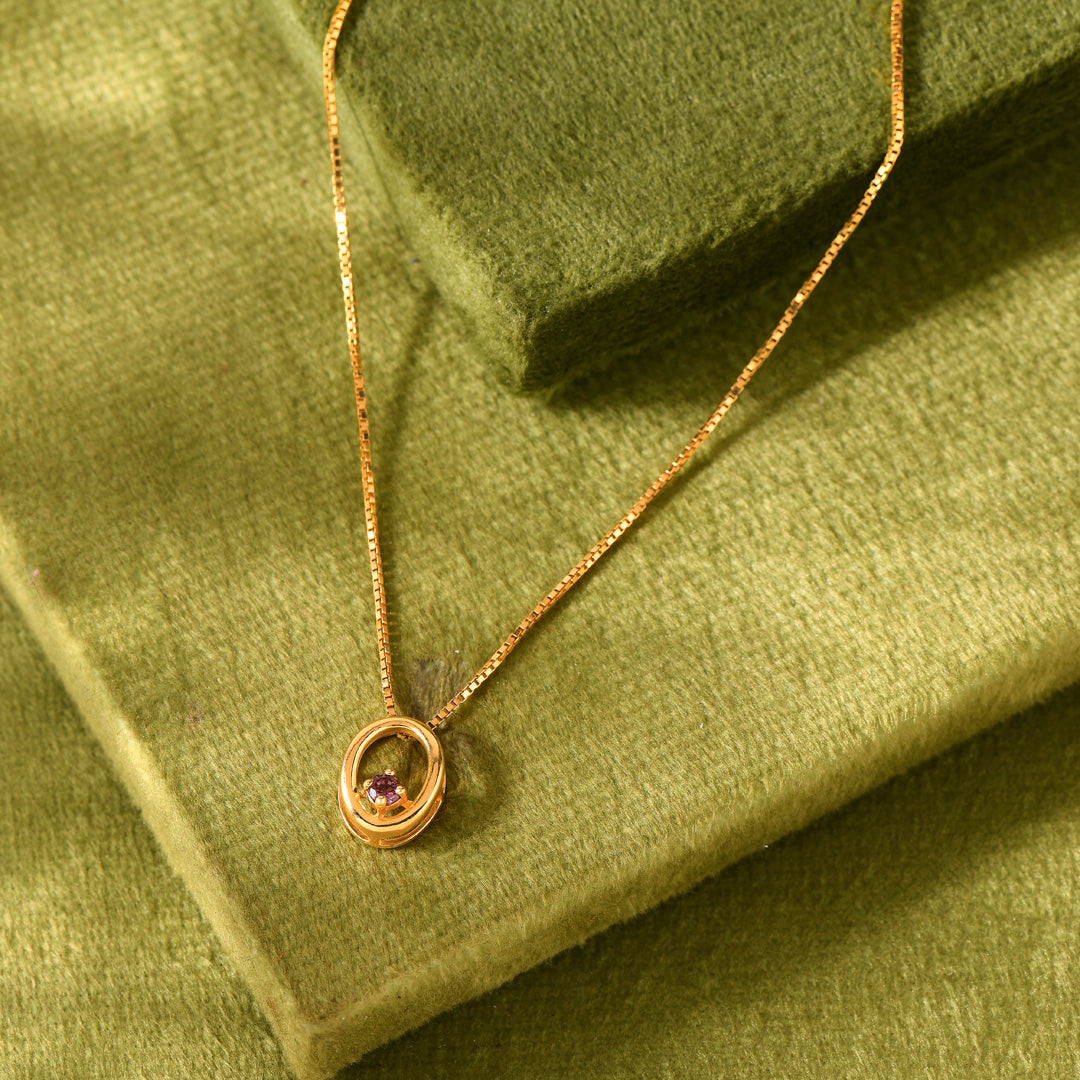Noir Eclipse Gold Necklace for Her