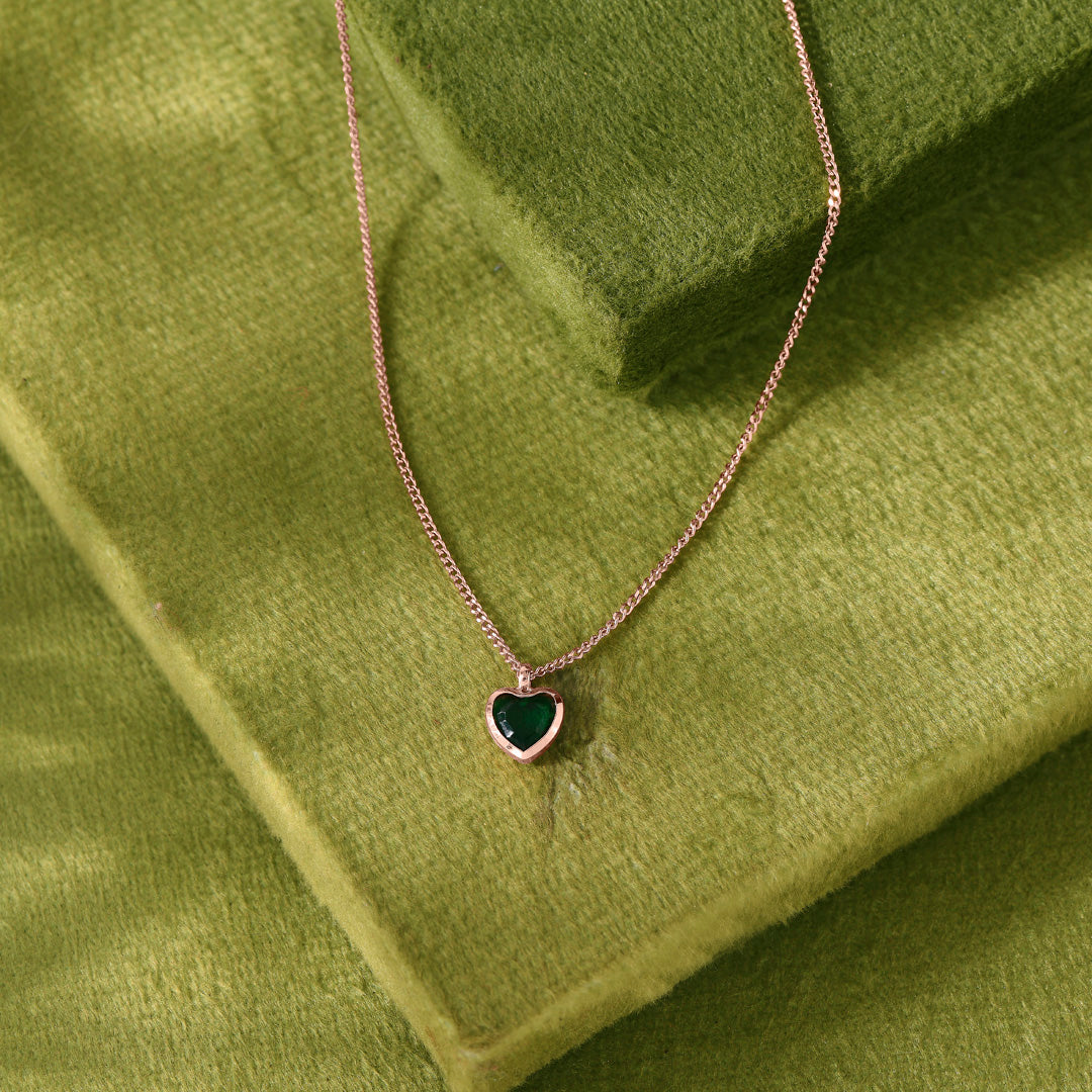 Evergreen Heart Modern Gold Necklace