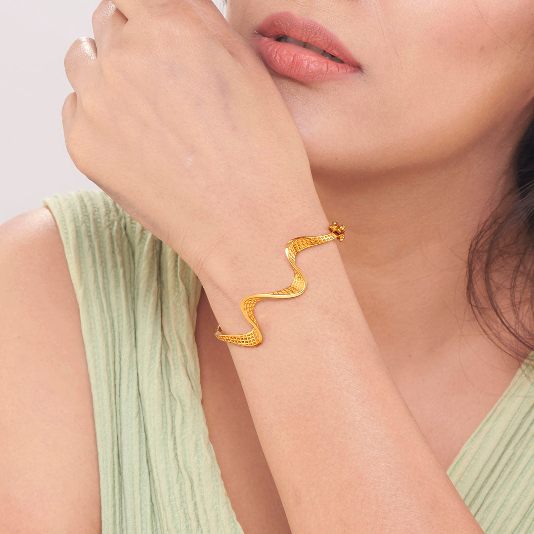 Arched Grace Gold Bracelet for Her