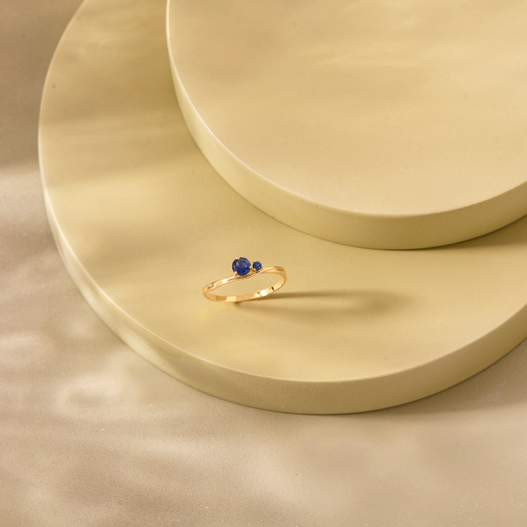 Bold Beam Gold Ring for Her
