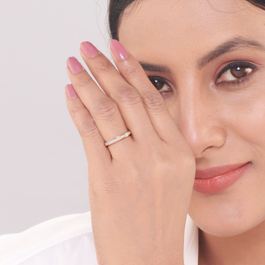 Minimal Mark Gold Ring for Her