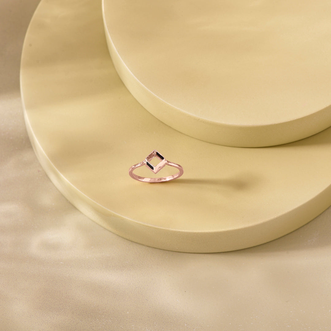Edge Void Gold Ring for Her