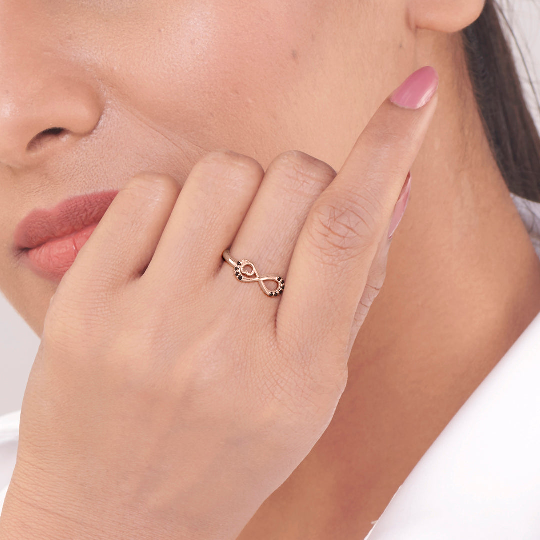 Zyora Infinity Eternity Gold Ring