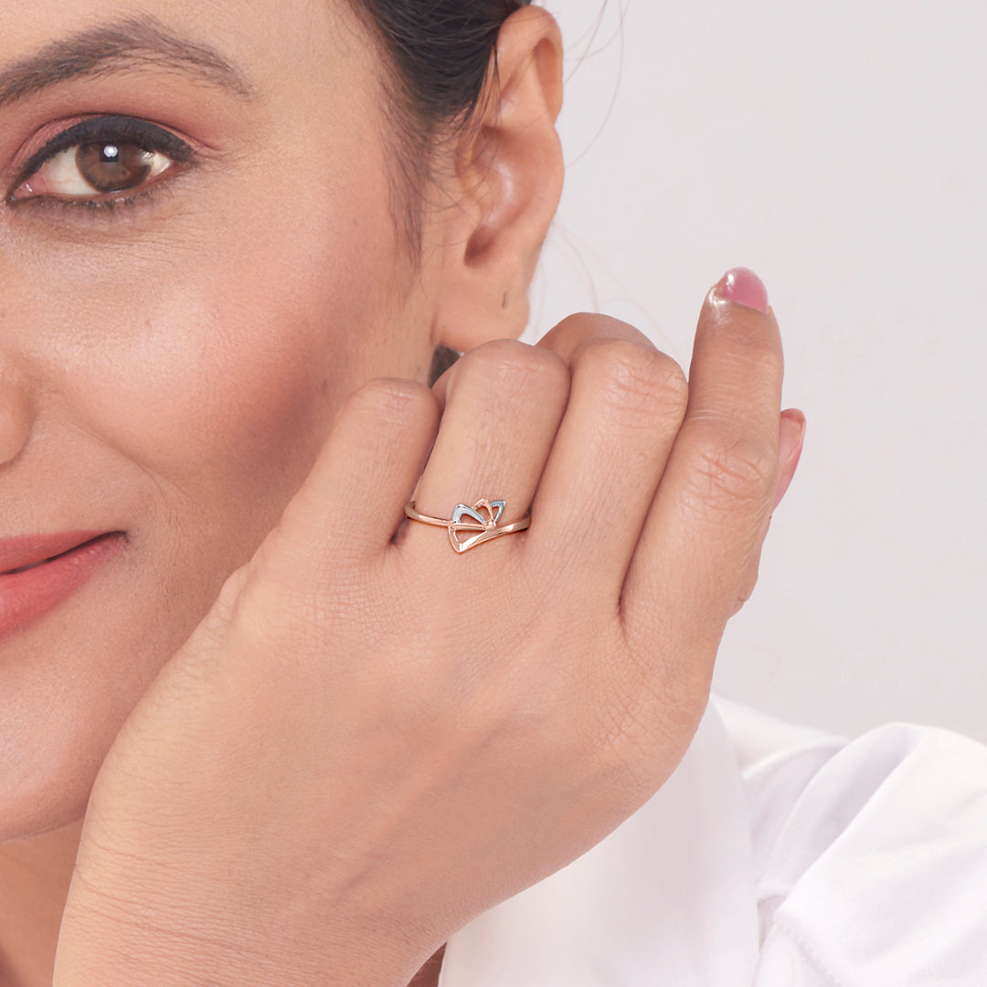 Linked Charm Casual Gold Ring