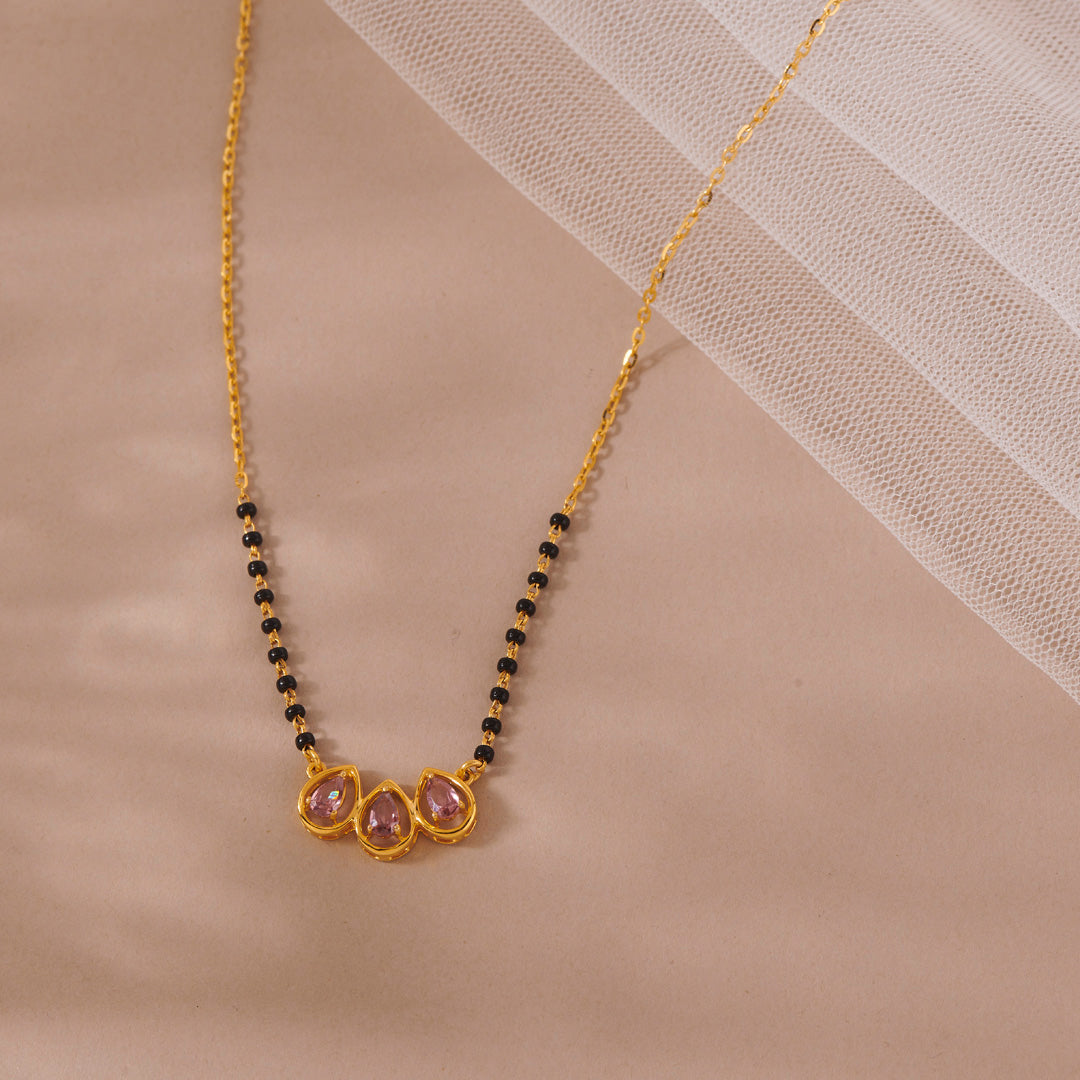 Tied in Time Gold Mangalsutra for Her