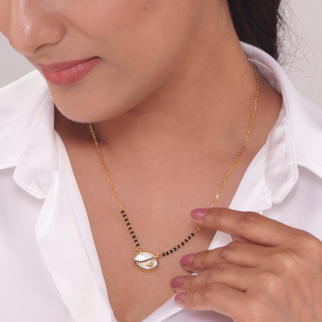 Tied Together Gold Mangalsutra for Her