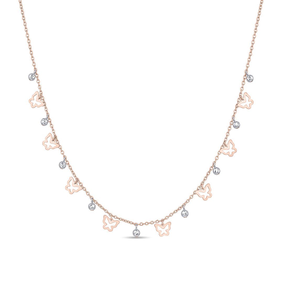 Butterfly Flutter Modern Gold Necklace