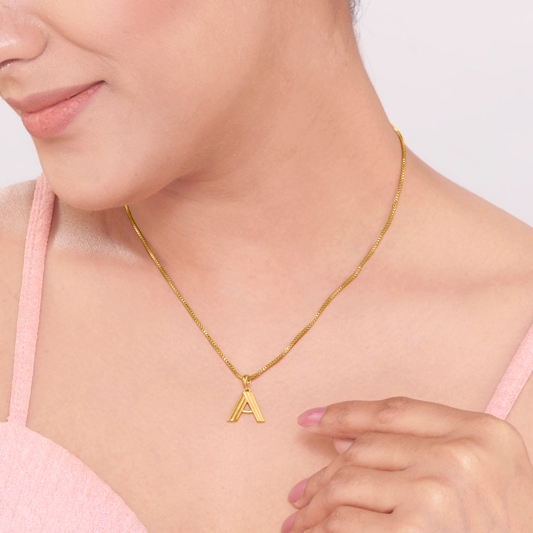 Aspire A Alphabet Gold Pendant