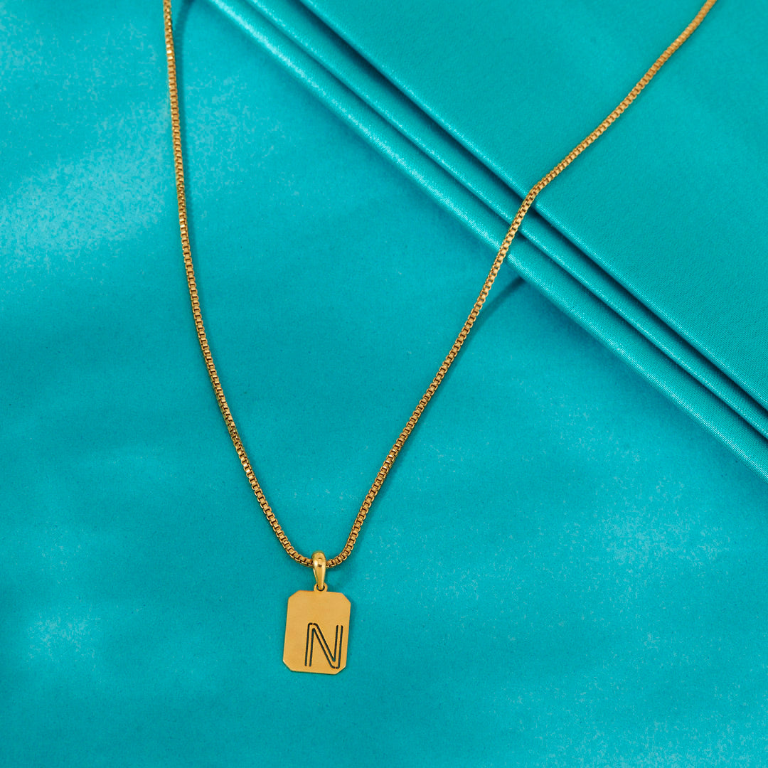 Nexa N Alphabet Gold Pendant