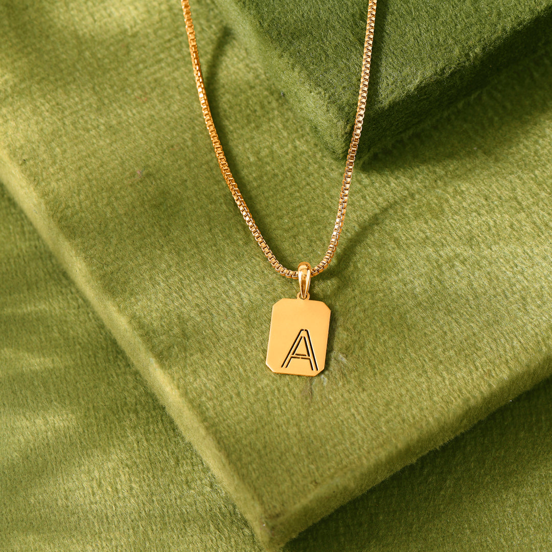 Adorned A Alphabet Gold Pendant