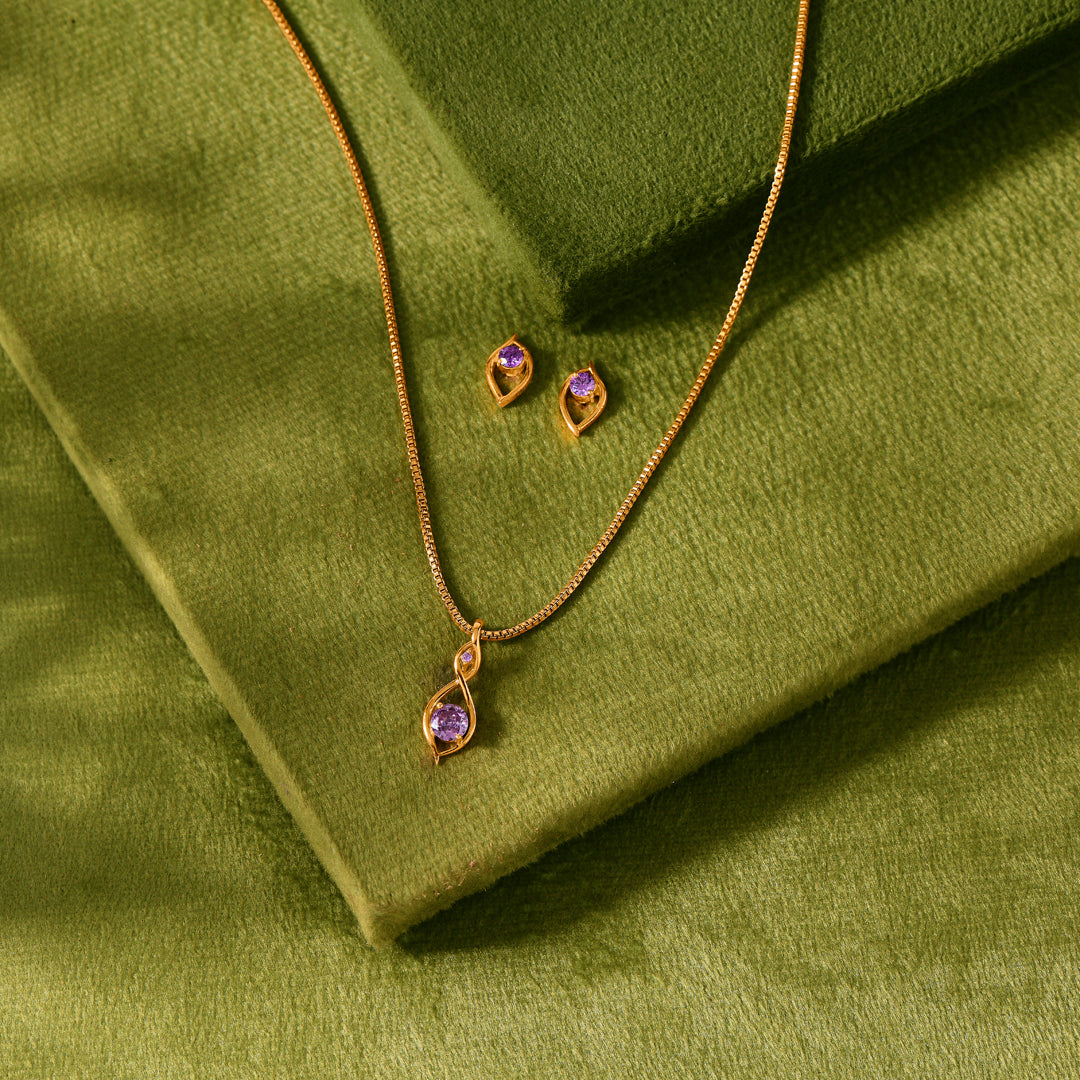 Royal Iris Gold Pendant for Her