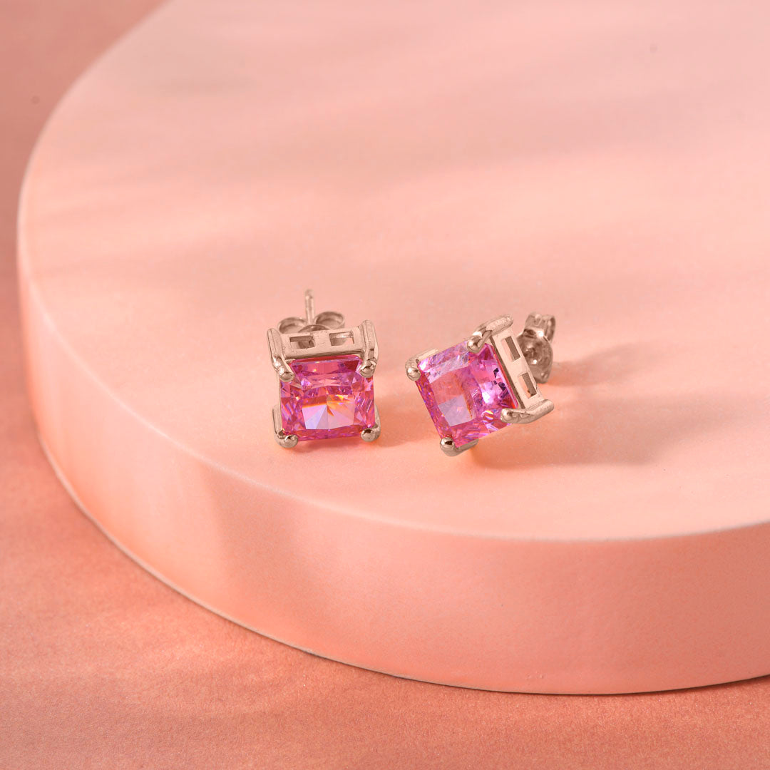 Rose Glow Studs Gold Earring