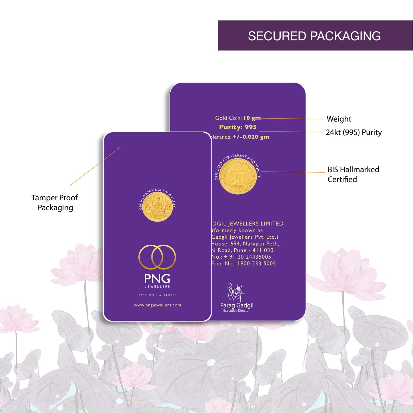 1 gram 24 kt (995) laxmi shree gold coin