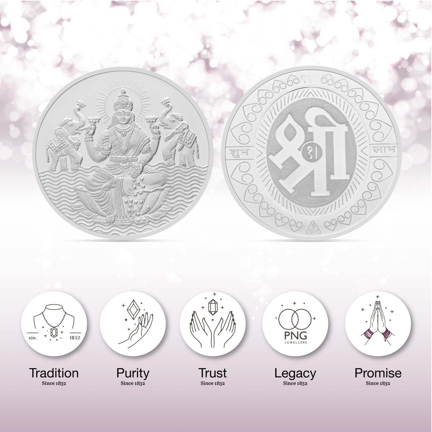 10 gms laxmi shree silver coin
