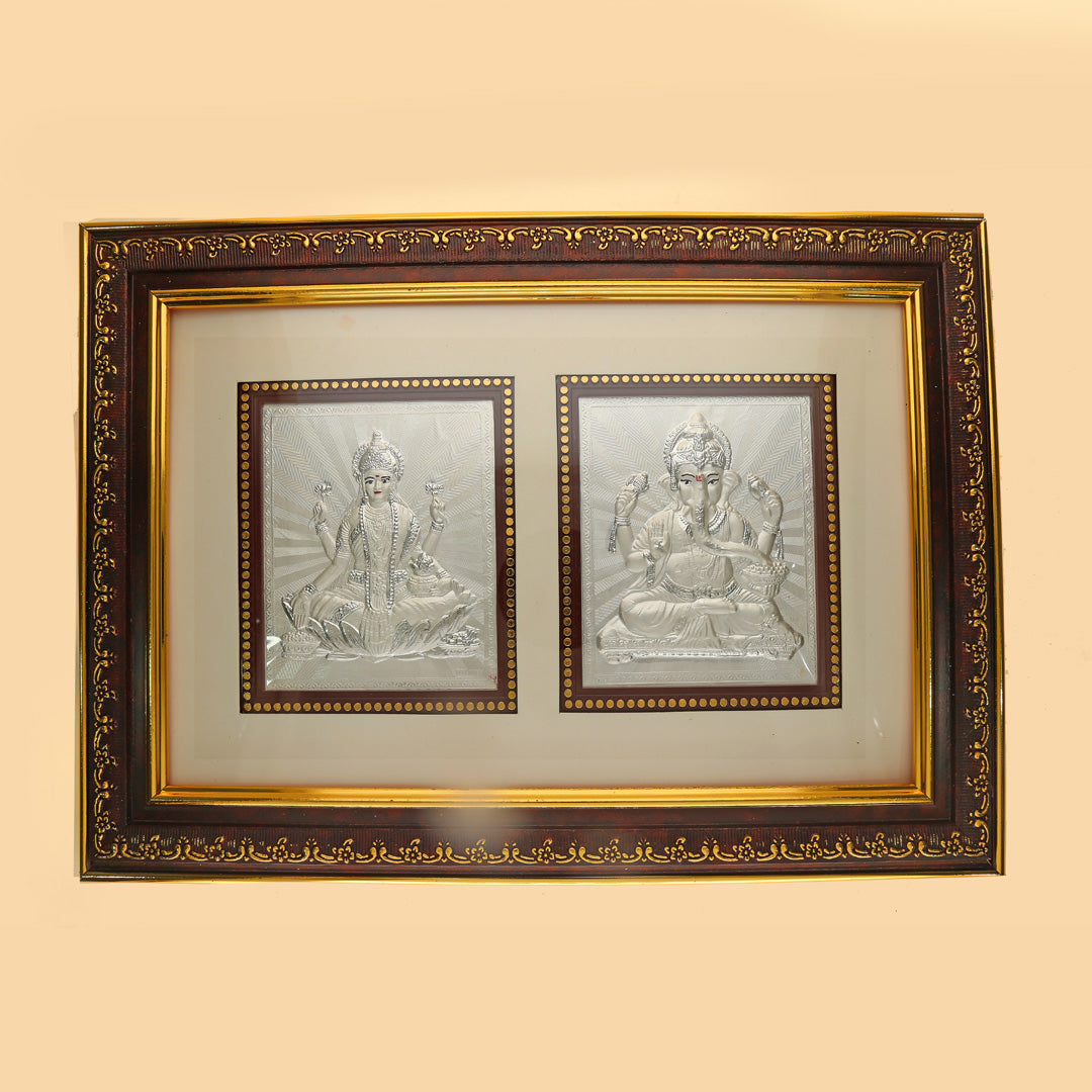 laxmi and ganpati silver frame