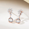 Orchid Drip Rose Gold Dangler Earring for Woman