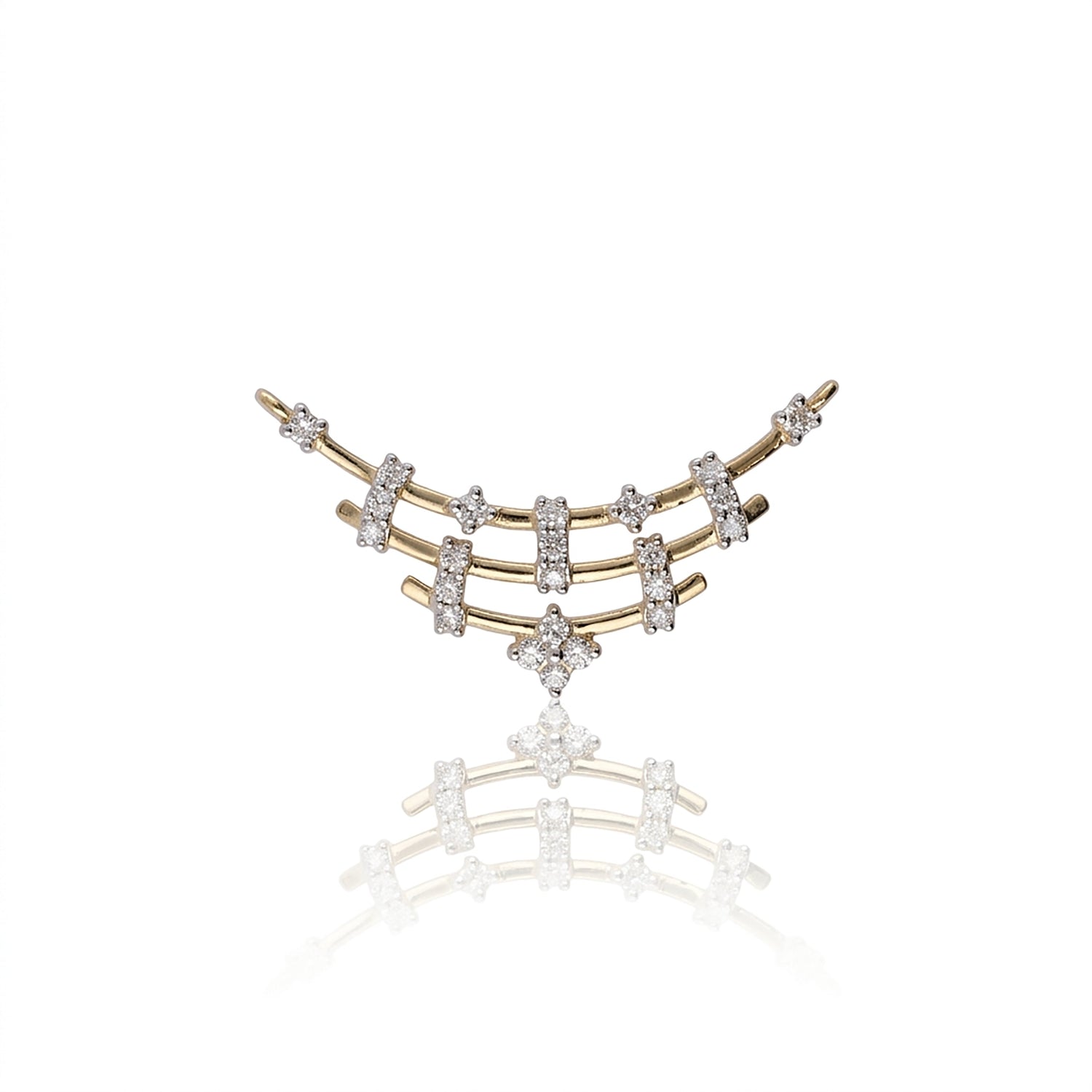 Studded Muse 9kt Diamond Mangalsutra Pendant