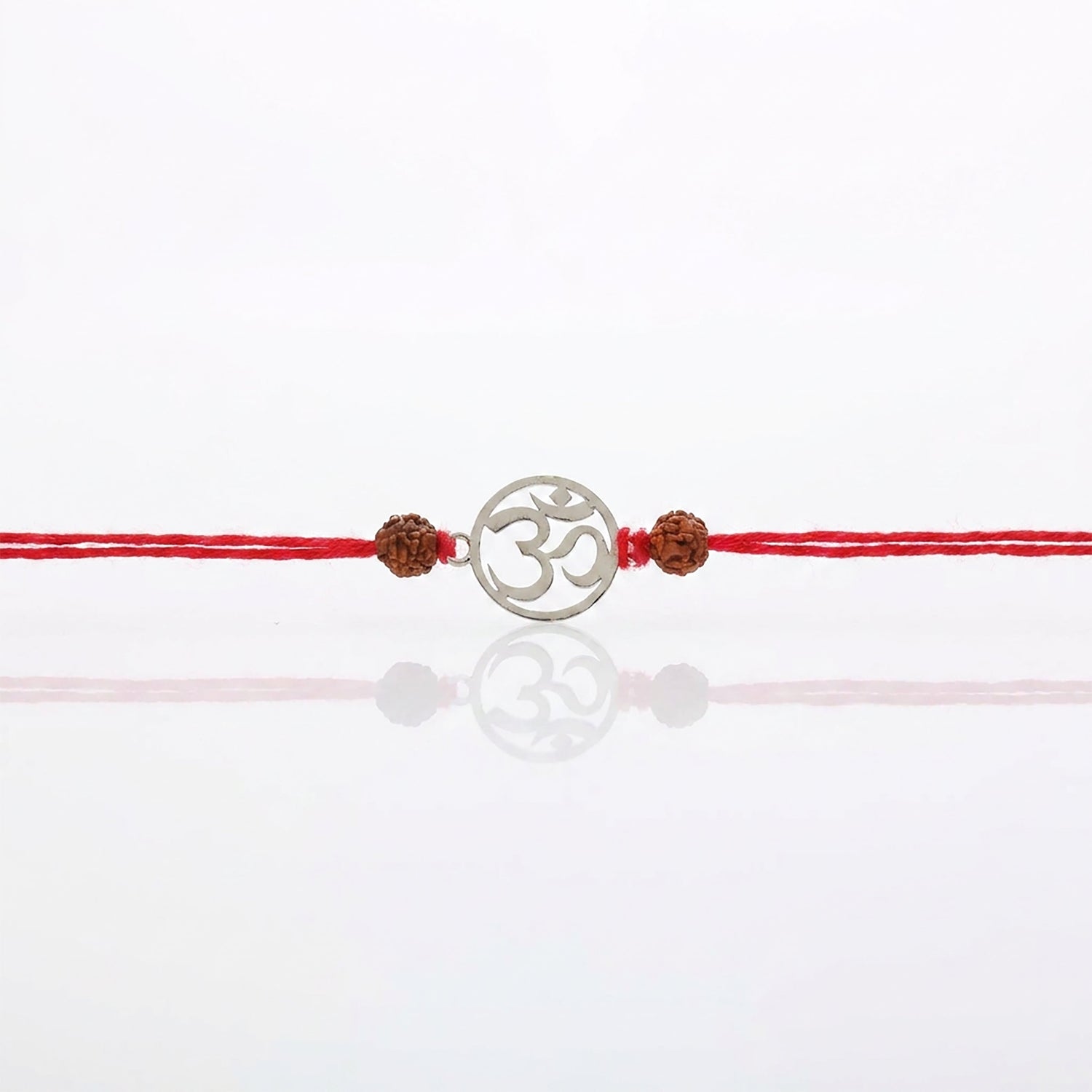 PNG Jewellers Silver Plated Om Divine Rakhi For Men