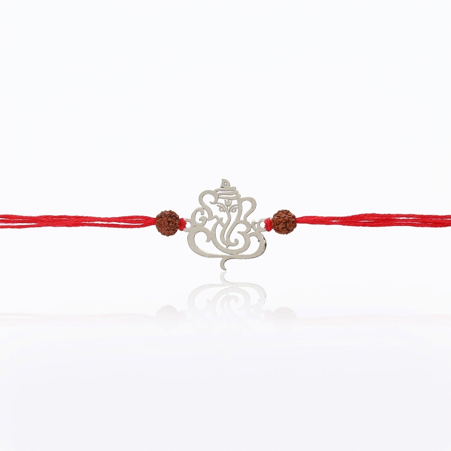 PNG Jewellers Lord Ganesha Silver Plated Rakhi for Men