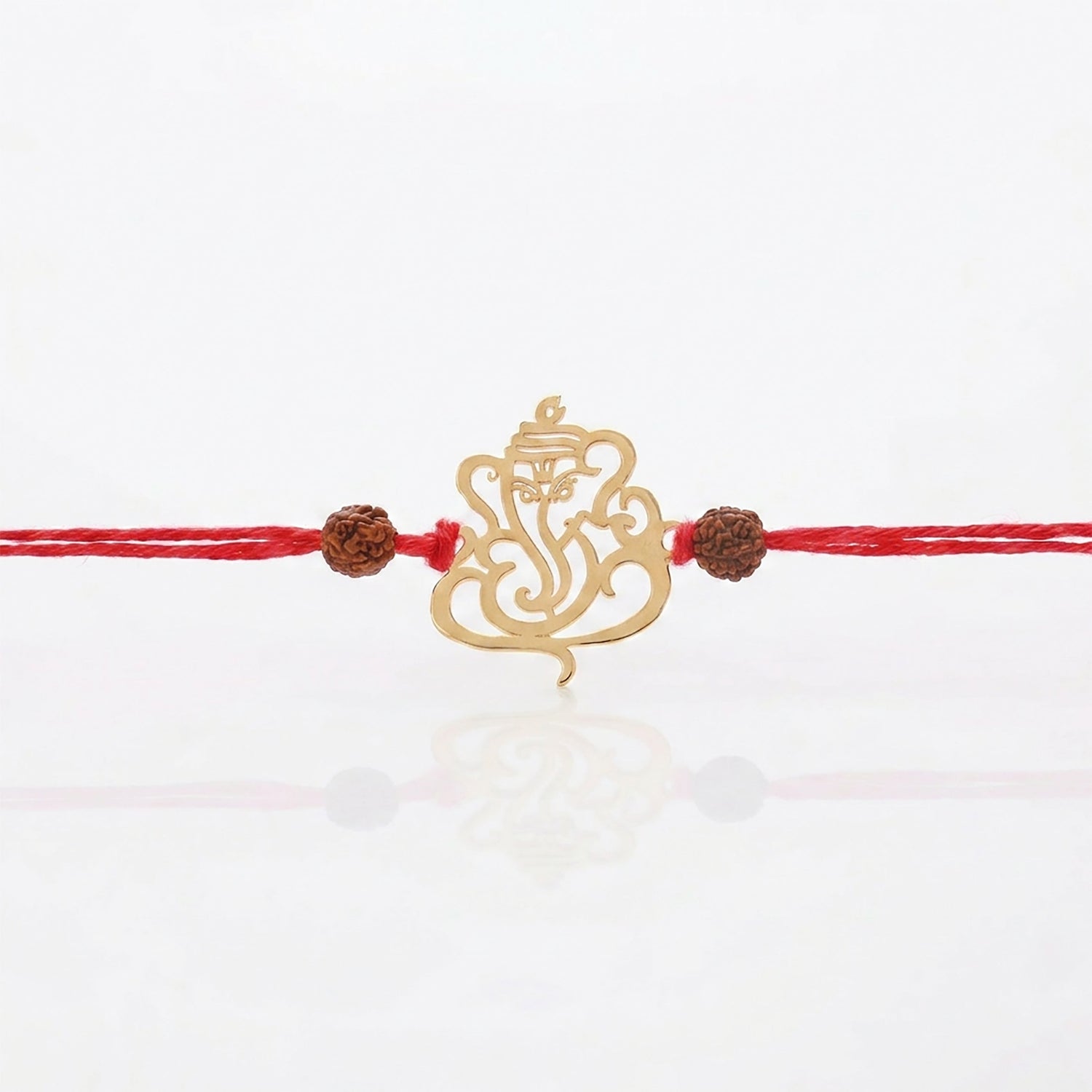 PNG Jewellers Lord Ganesha Gold Plated Rakhi for Men