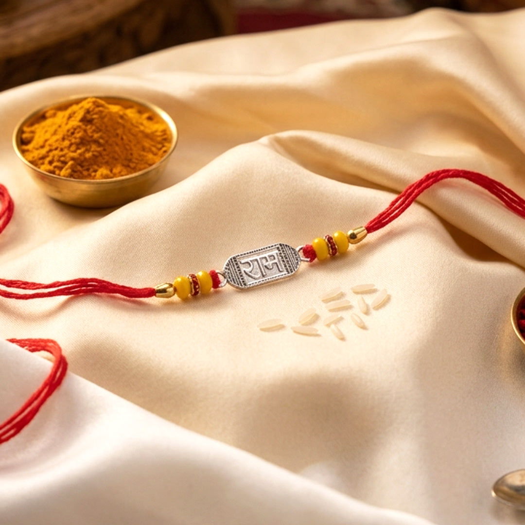 PNG Jewellers Ram Silver Rakhi For Men's