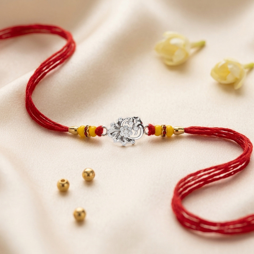 PNG Jewellers Swans Silver Rakhi For Men's