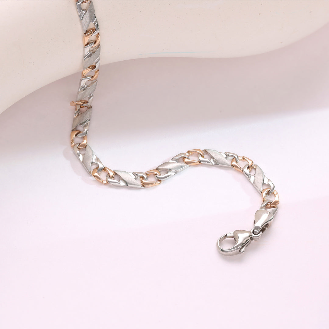 Sterling Edge Platinum Men's Bracelet