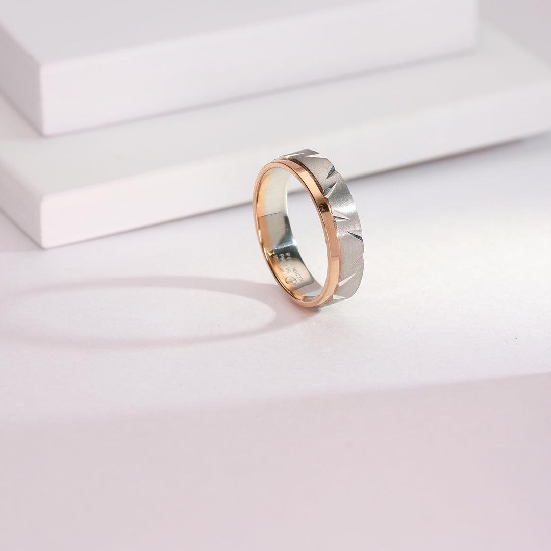 titan crest platinum men's ring