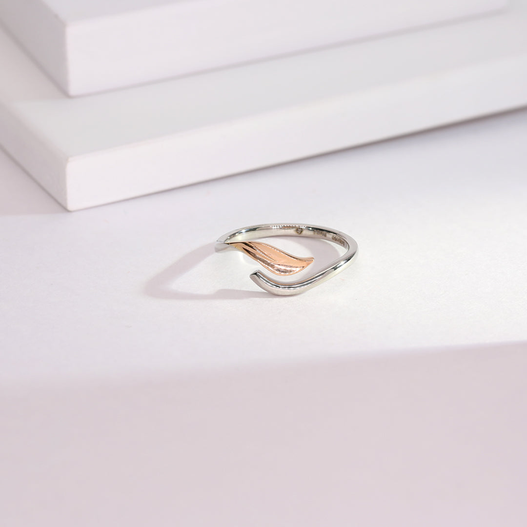 aurora petaline platinum ladies ring