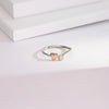Gleaming Heart Platinum Ladies Ring