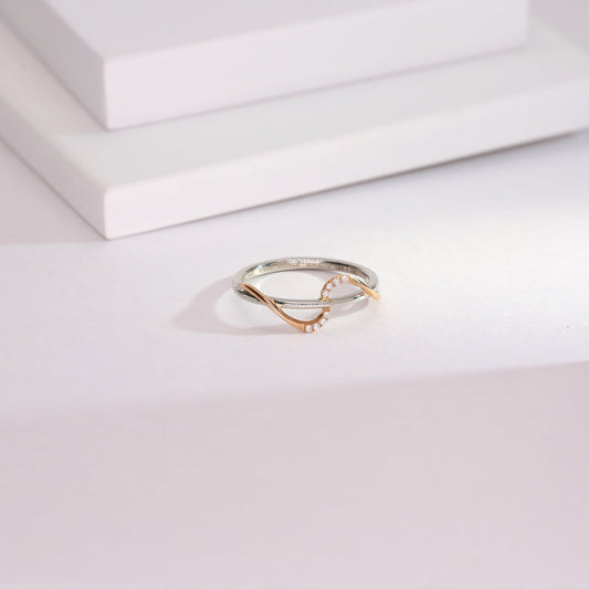 Ethereal Drift Platinum Ladies Ring