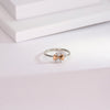 Clover Charm Platinum Ladies Ring