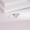 Crescent Verge Platinum Ladies Ring