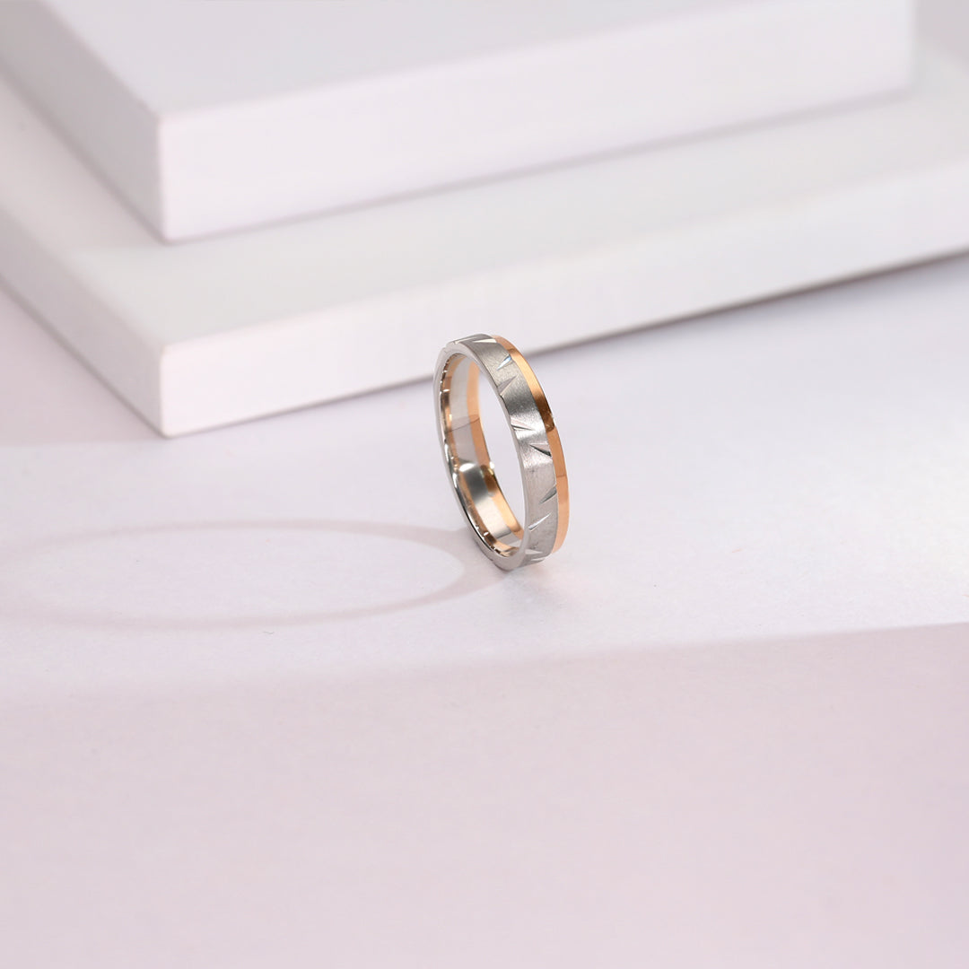 Opaline Glow Platinum Ladies Ring
