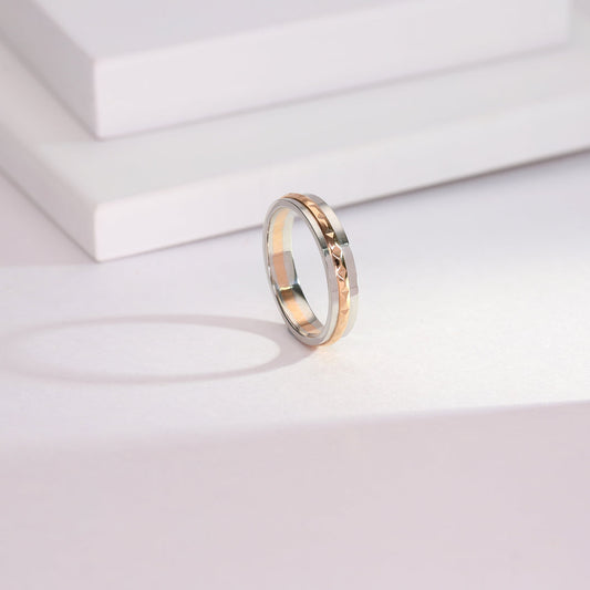 Crescent Grace Platinum Ladies Ring