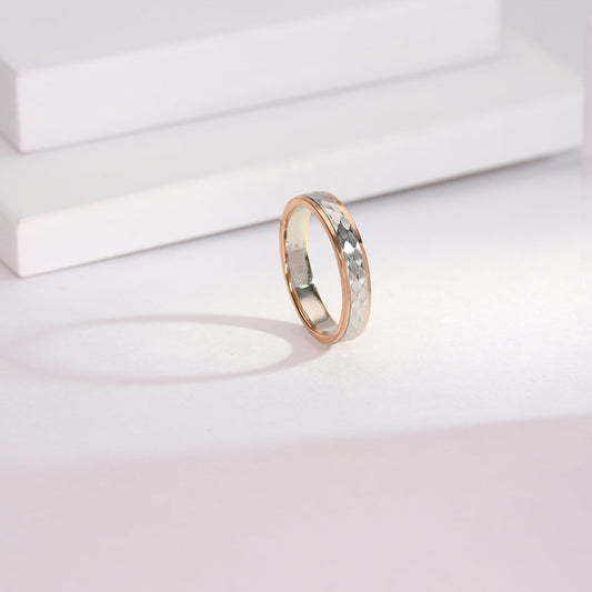 Lattice Facetra Platinum Ladies Ring