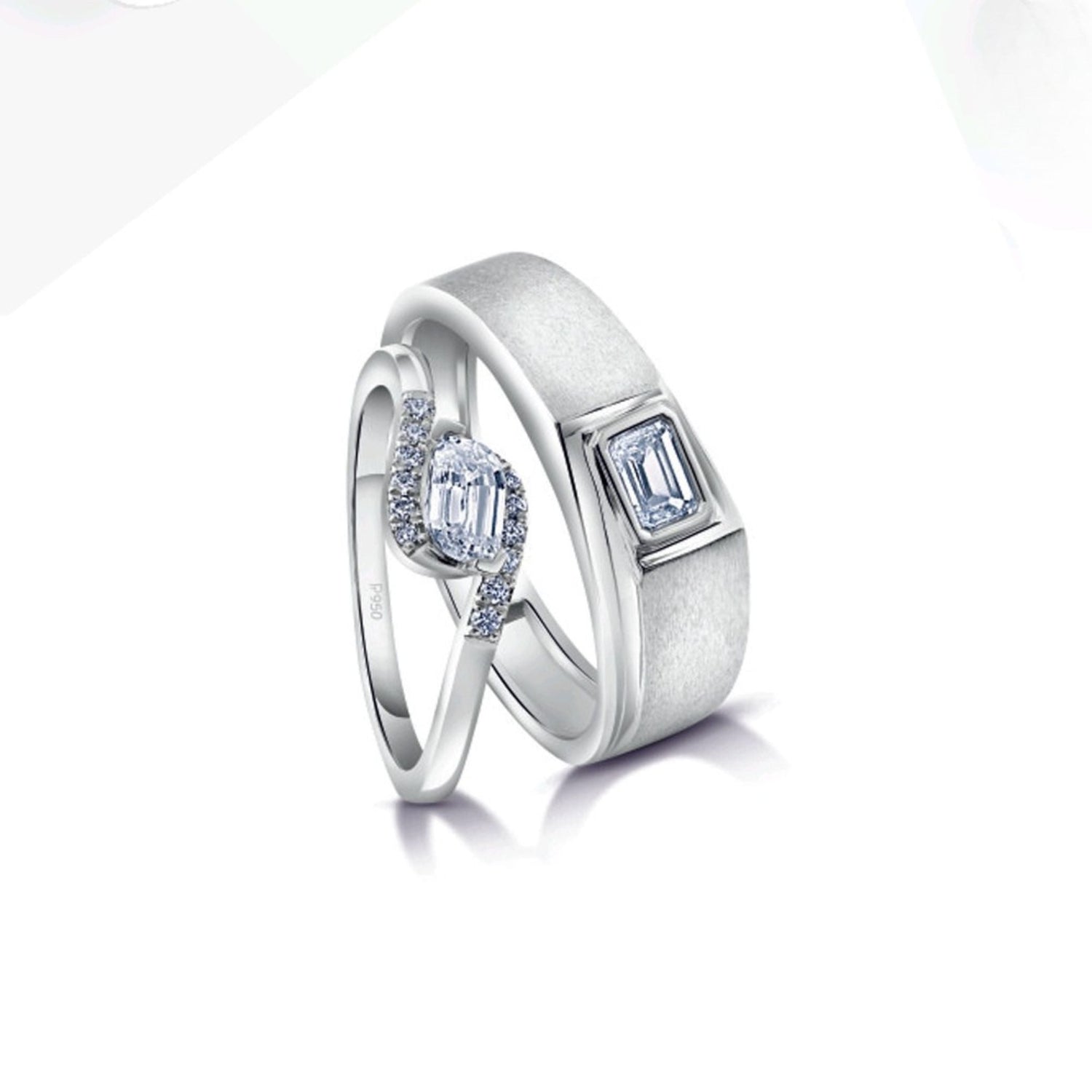 Forever Us Platinum Couple Band Rings
