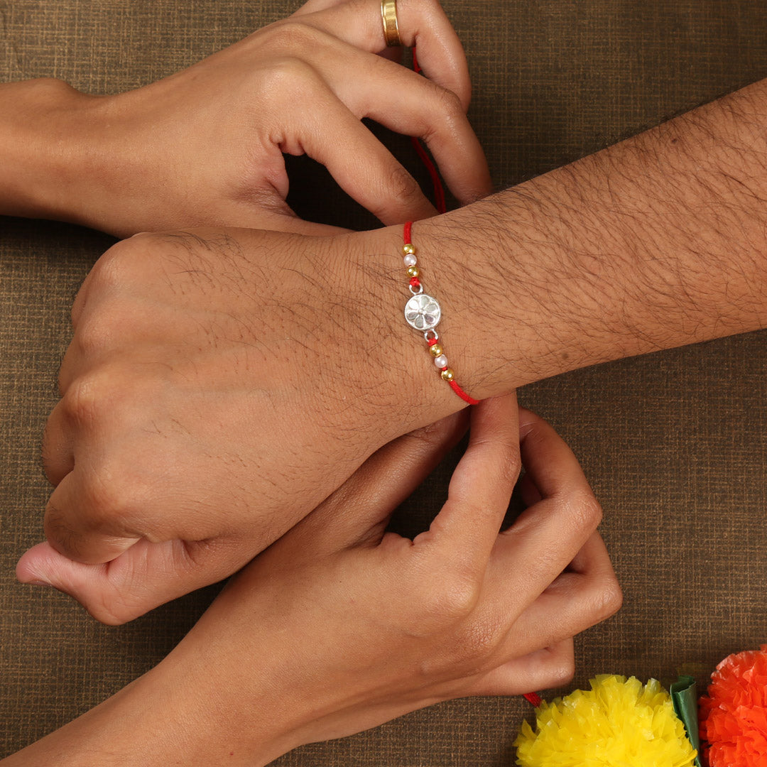 Bonded Forever Silver Rakhi For Men's