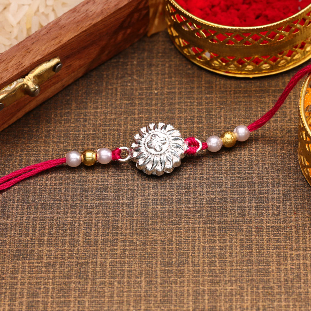 Raksha Florin Silver Rakhi For Men's