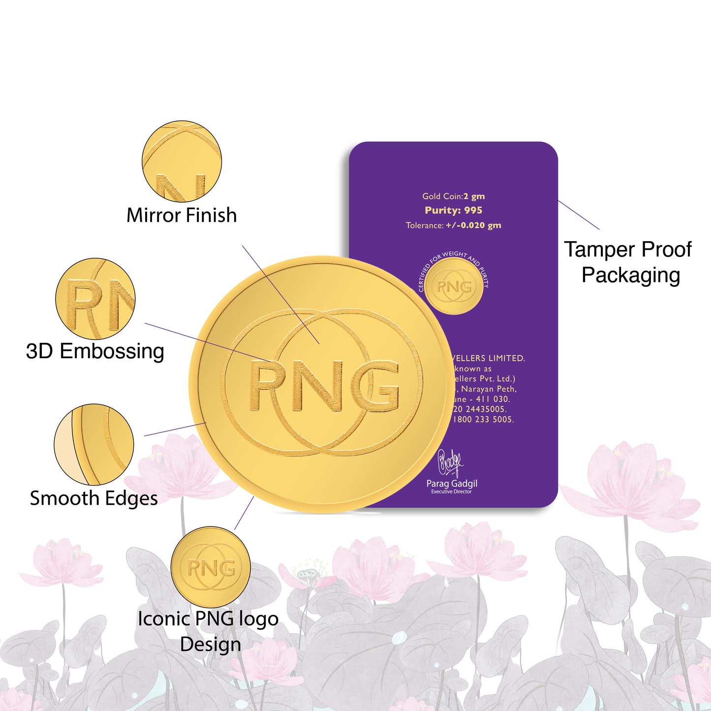 2 gram 24 kt (995) png gold coin