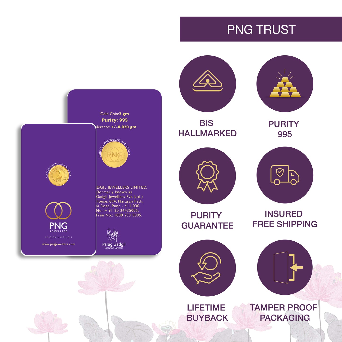 2 gram 24 kt (995) png gold coin