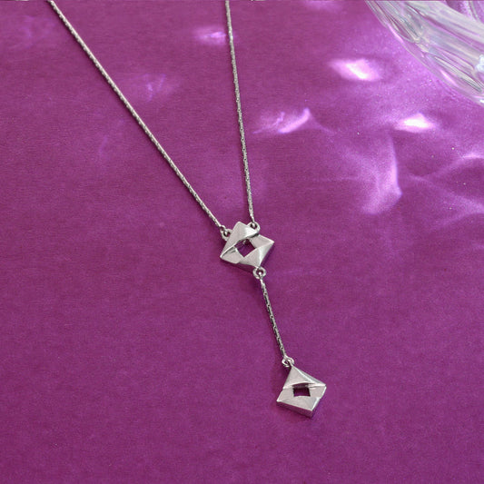Axis Square Platinum Necklace