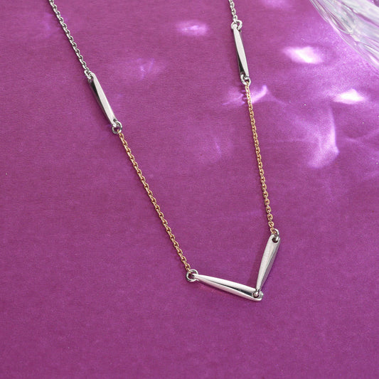 Radiant Verge Platinum Necklace