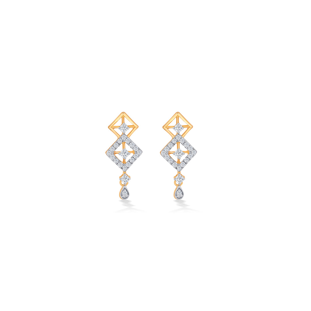Kite Yellow Gold & Diamond Drops & Dangler Earring