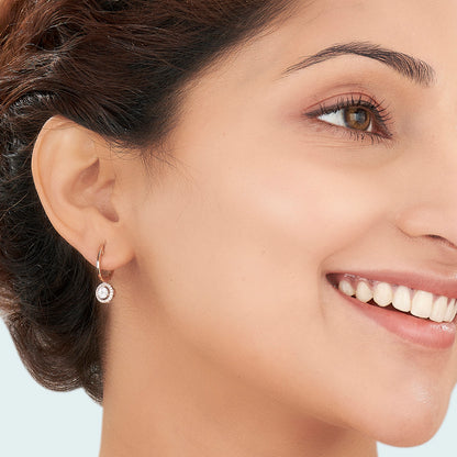 Solara Drop Rose Gold Dangler Earring for Woman